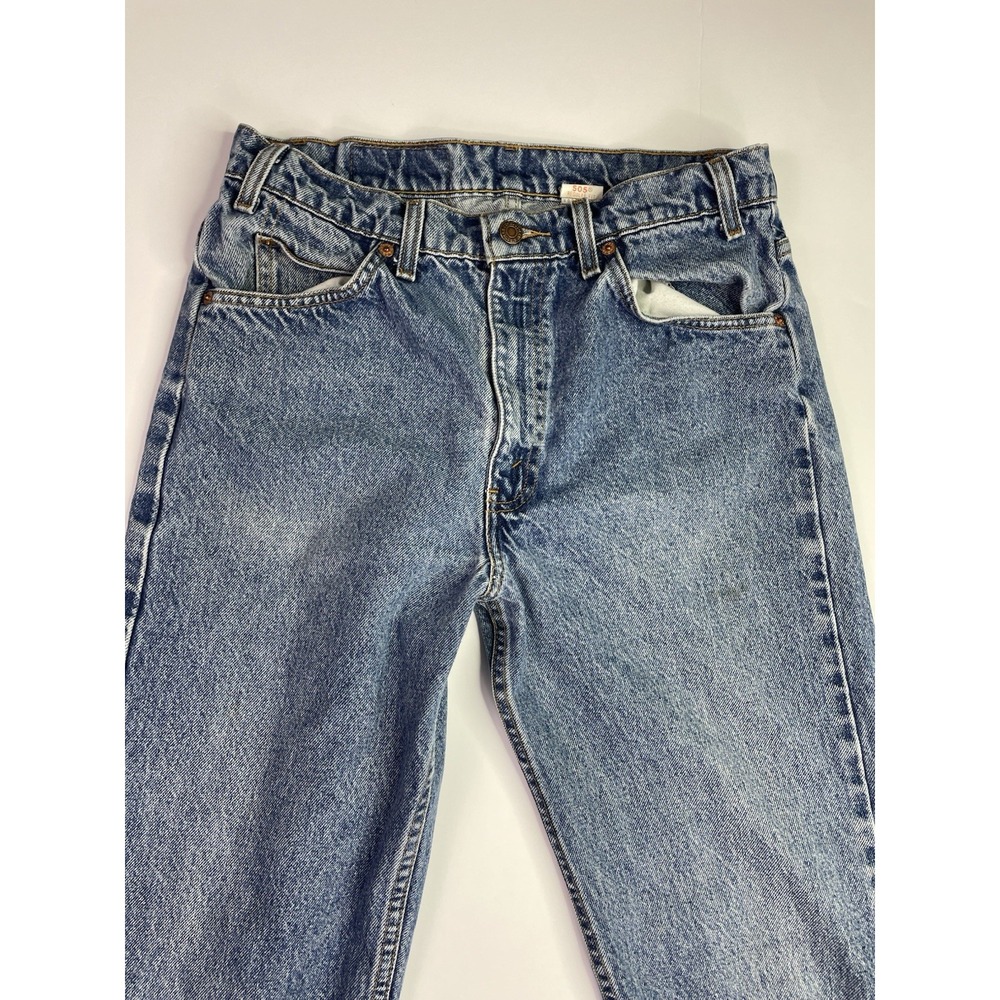 Vintage Levi's 505 Jeans Men's 33x36 1993 Orange Tab Red Batwing Straight Leg